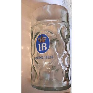 Hofbräuhaus München Beer Stein Glass Mug 1 Liter